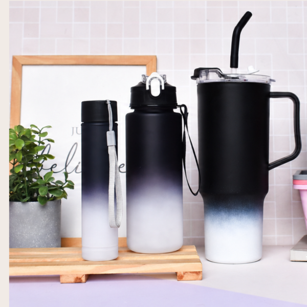 Producto - Set Jarro Degradé con 2 Botellas Negro