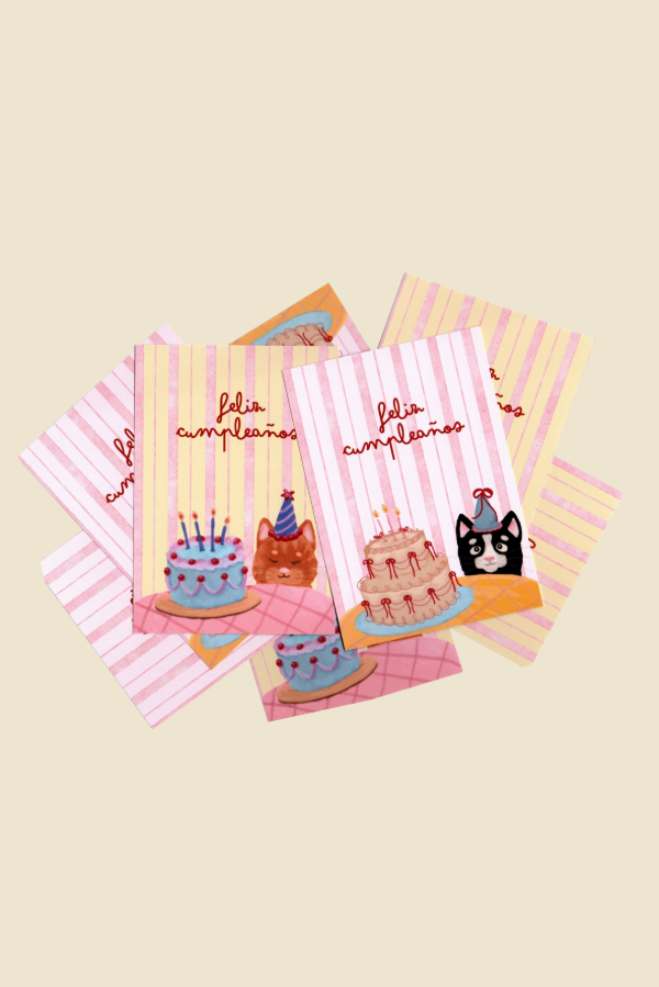 Producto - colección michis [pack x4 tarjetones]