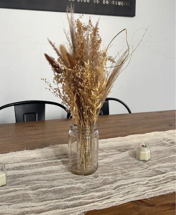 Producto - Florero frasco con luz y arreglo seco