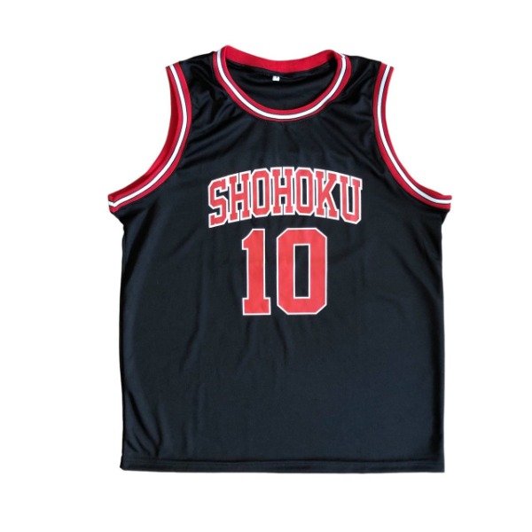 Producto - Camiseta Basket Shohoku 10 Slam Dunk NEGRA Cosplay Otorii Anime