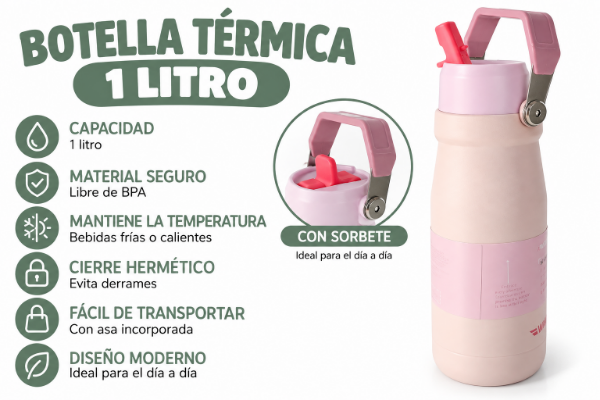 Producto - Botella Térmica 1 Litro - 1