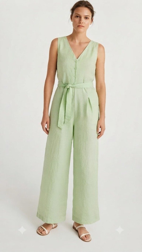 Producto - Mono Con Botón y Lazo Lino Soft (Art. 6037) - 0