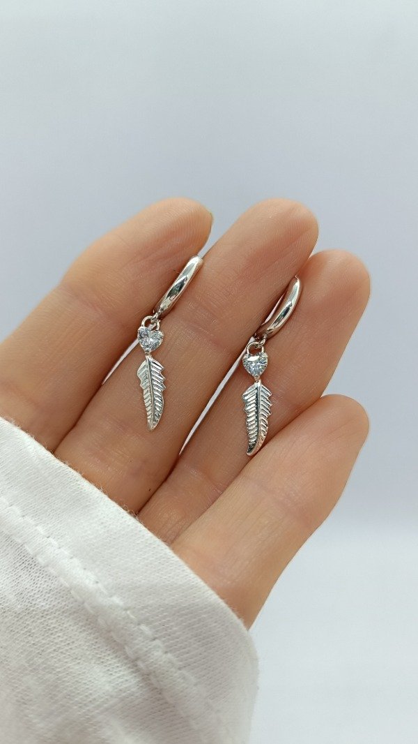 Producto - Argollitas con Pluma y Cubic - 0