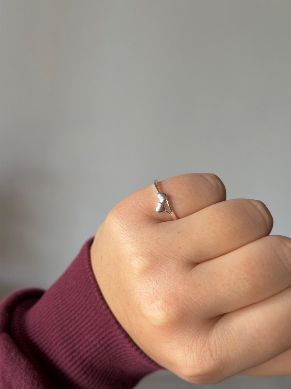 Producto - Anillo dos corazones lisos 18 mm - 1