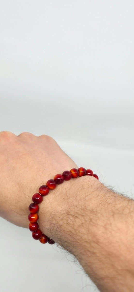 Producto - Pulsera ágata roja natural - 2