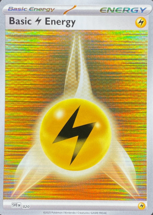 Producto - Lightning Energy Holo SVE 020 Black Bolt White Flare Energia