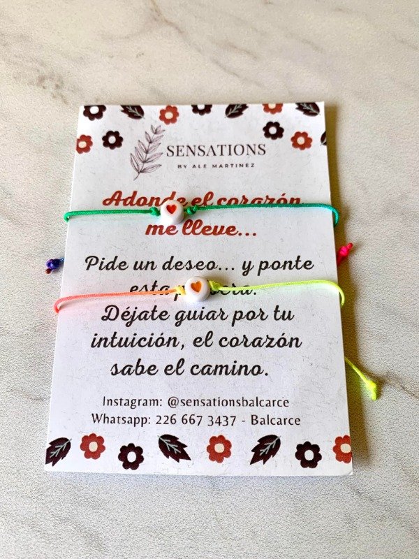 Producto - Pulseras compartidas Corazoncito I (ver modelos)