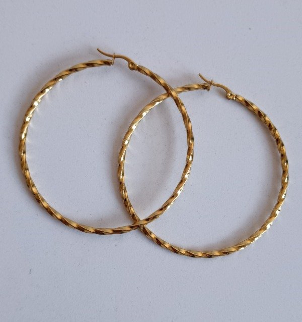 Producto - Aros Argolla Y2K Dorado