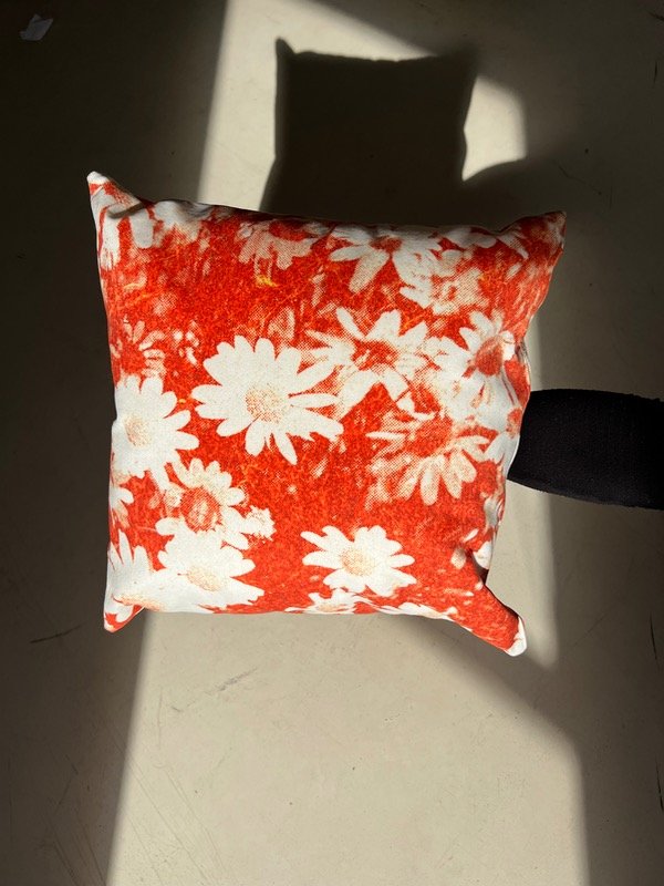 Producto - Almohadón Margaritas Naranja