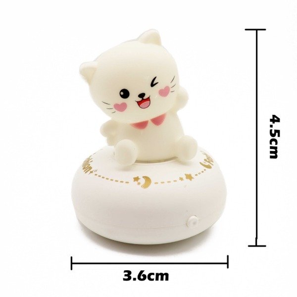 Producto - Velador Gatito luces led con caja musical NL-12