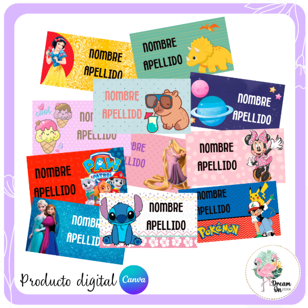 Producto - Etiquetas Escolares Canva