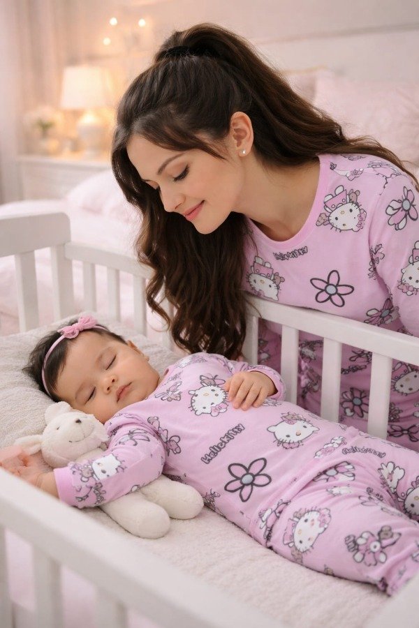 Producto - Conjunto largo Bebé - Kitty rosa