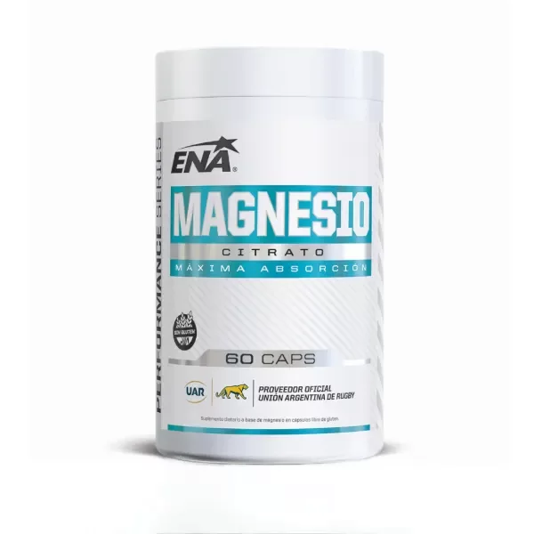 Producto - Citrato de Magnesio ENA Sport 60 Caps. / Recuperación + Relajación / Sin Sabor