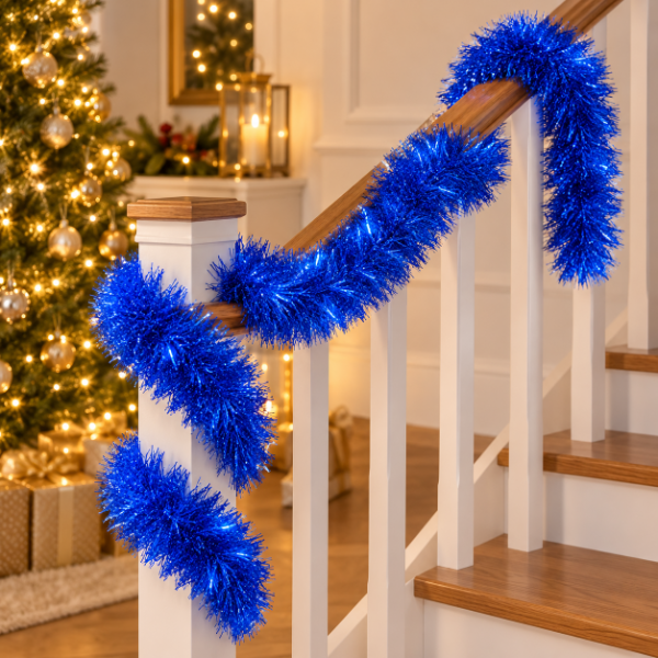 Producto - SET DE 2 GUIRNALDAS BRILLOSAS NAVIDEÑAS DECORATIVAS 2MTS CADA UNA - 1