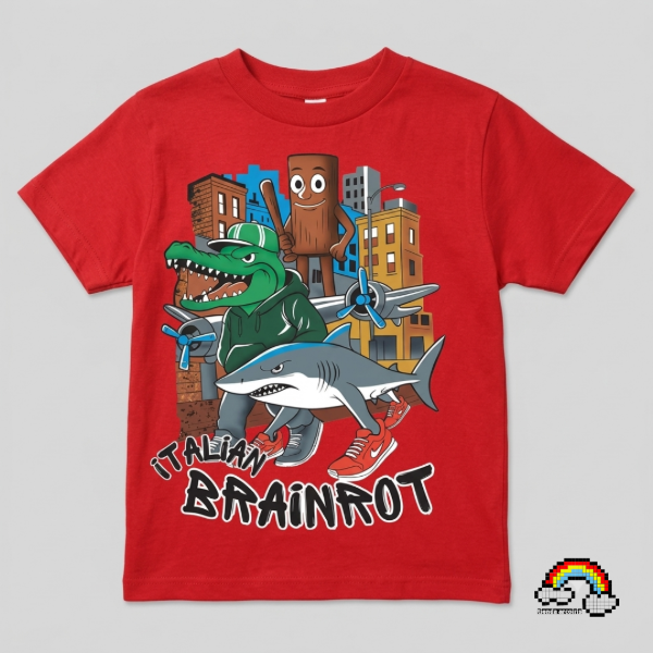 Remera manga corta infantil brain rot t.4