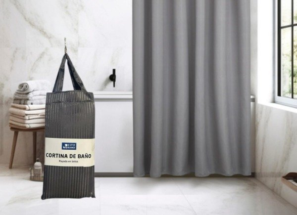 Producto - CORTINA DE BAÑO CITY BLANCO