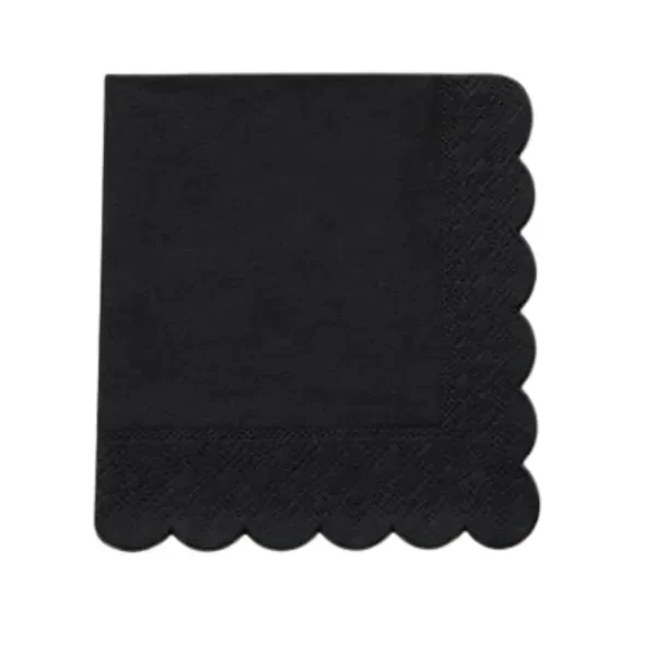Producto - SERVILLETA SCALLOP NEGRO X 20