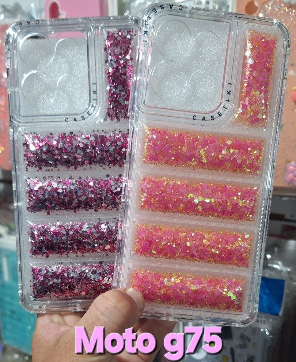 Producto - Fundas puffer glitter 360. Moto g75