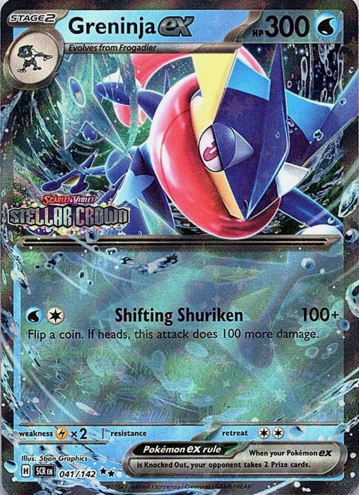 Producto - Greninja ex - 041/142 - Stellar Crown - Holo STAMPED PROMO