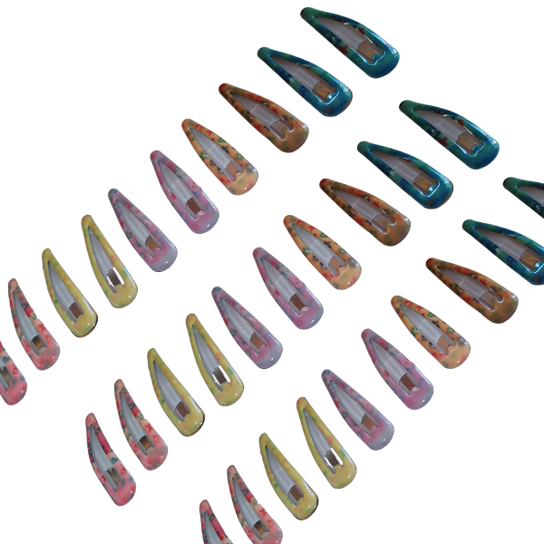 Producto - Hebillas De Pelo Tic Tac Floreadas Niña Mujer Pack X 10 unidades - 4