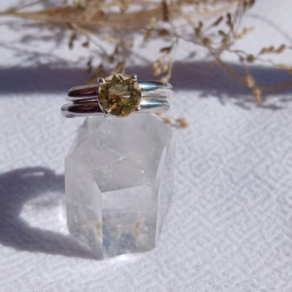 Producto - Anillo Plata 925 Citrino Ajustable - 5