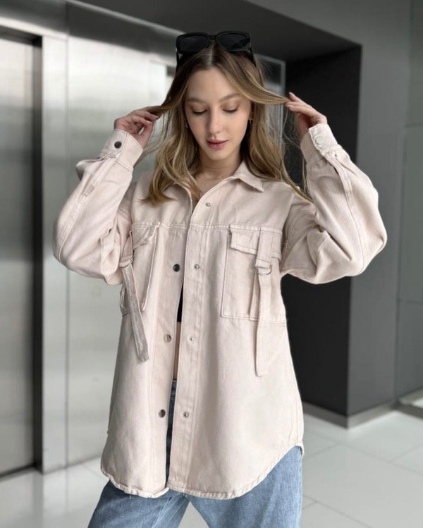 Producto - Camisaco cargo- cremita