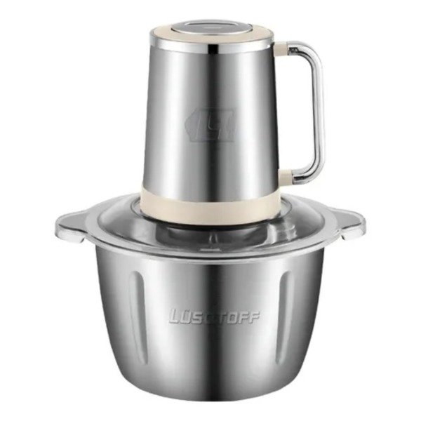 Producto - Picadora Lusqtoff 650w 2000ml Procesadora Bowl Acero Inox. Plateado