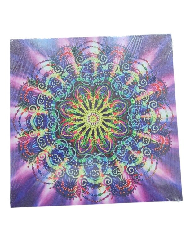 Producto - Kit De Pintura Con Diamantes Diamond Painting Bastidor 30X30cm Mandala - Violeta
