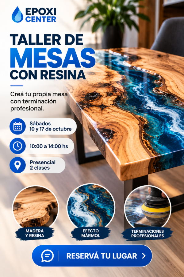 Producto - Reserva Taller de mesas con resina 10 y 17 de octubre - 0