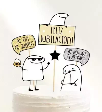 Producto - Cake Topper Flork Jubilado