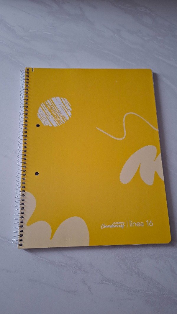 Producto - Cuaderno Universitario Ledesma Línea 16 Colores cuadriculada amarillo