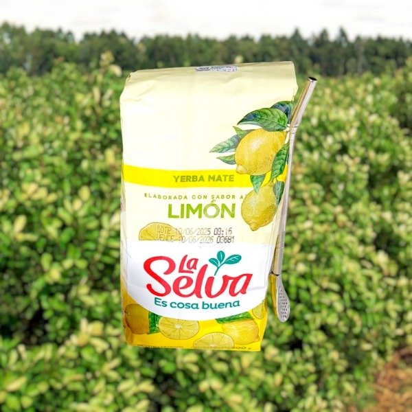 Producto - Yerba Mate sabor a Limón "La Selva" x 500 gr. + Bombilla de regalo
