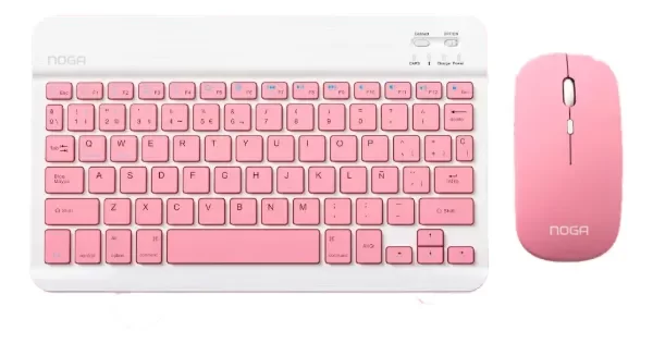Producto - Combo teclado y mouse NOGA Rosa