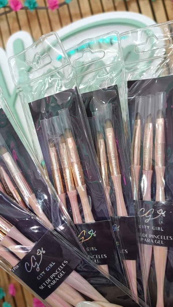 Producto - PINCELES X3 PARA GEL Y POLIGEL CITY GIRL
