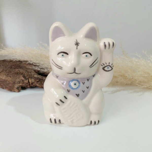 Producto - Gatito de la fortuna lila