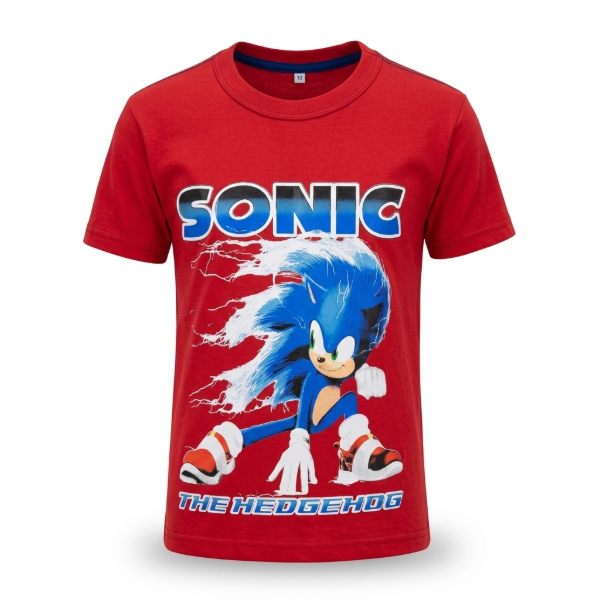Remera manga corta infantil de Sonic Hedgehog
