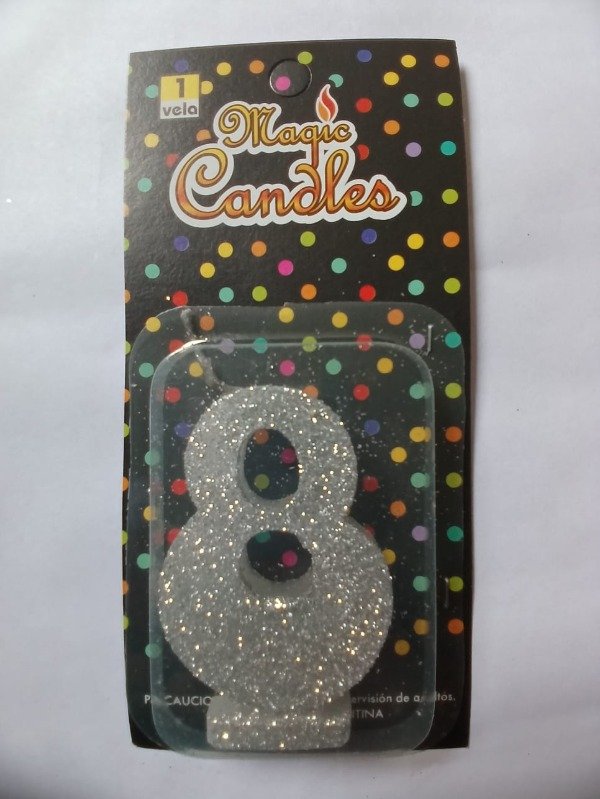 Producto - Vela Gibreada Plata N8