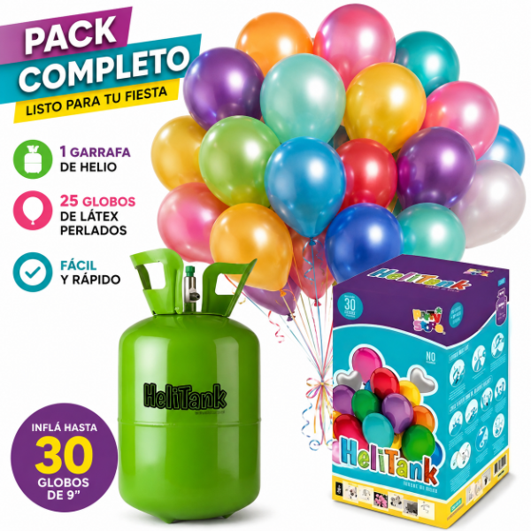 Producto - Garrafa de Helio para Inflar 30 globos de 9"