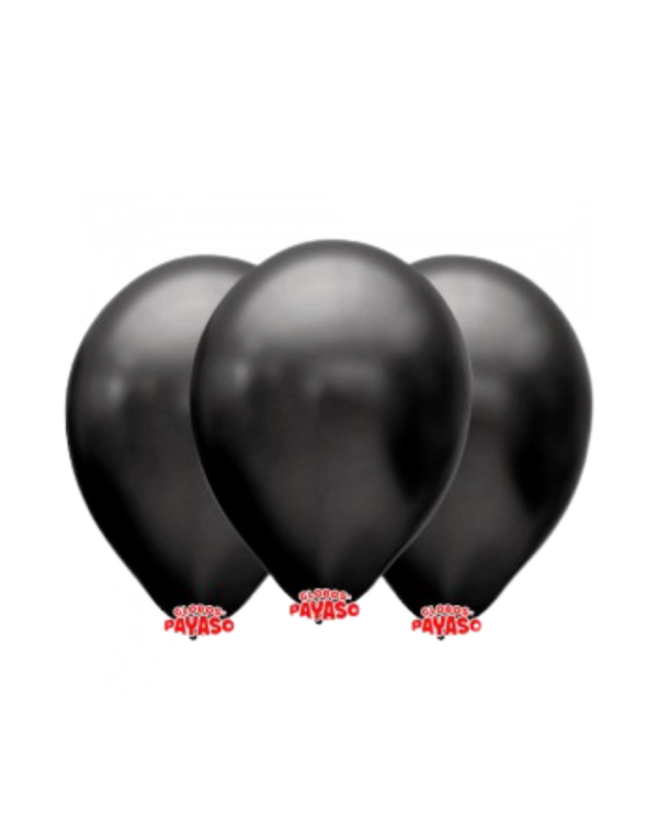 Producto - Globby 12" Perlado Metalizado Negro x25 Unidades