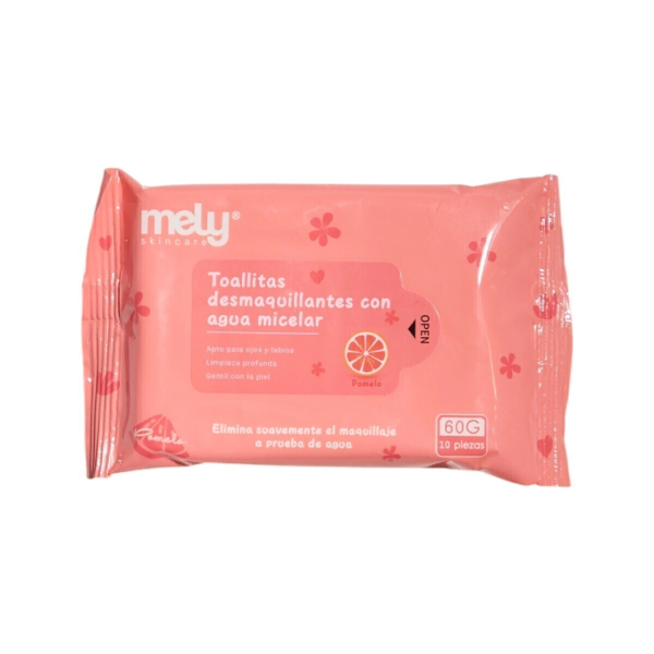 Producto - Toallitas desmaquillantes con agua micelar  Mely
