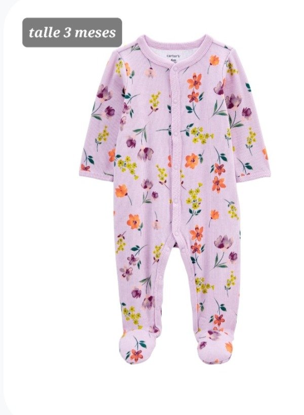 Producto - Enterito carters algodón talle 3 meses flores lila