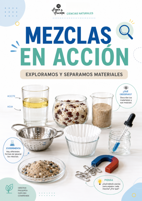 Producto - Mezclas en acción: exploramos y separamos materiales