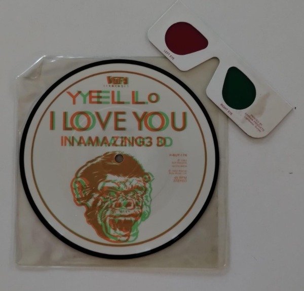 Producto - YELLO I Love You PICTURE DISC 7 Single Sided UK 1983 Con Anteojos 3D