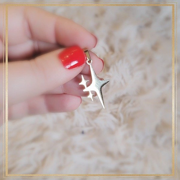 Producto - Dije estrellitas (acero dorado)