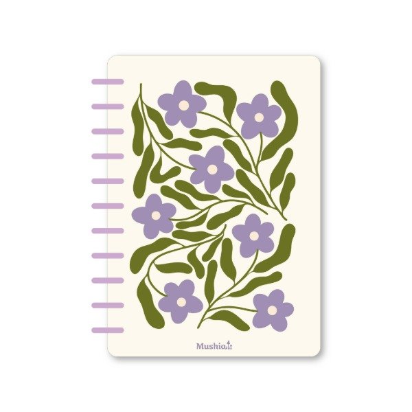 Producto - Cuaderno 006 - Flores Violetas A4