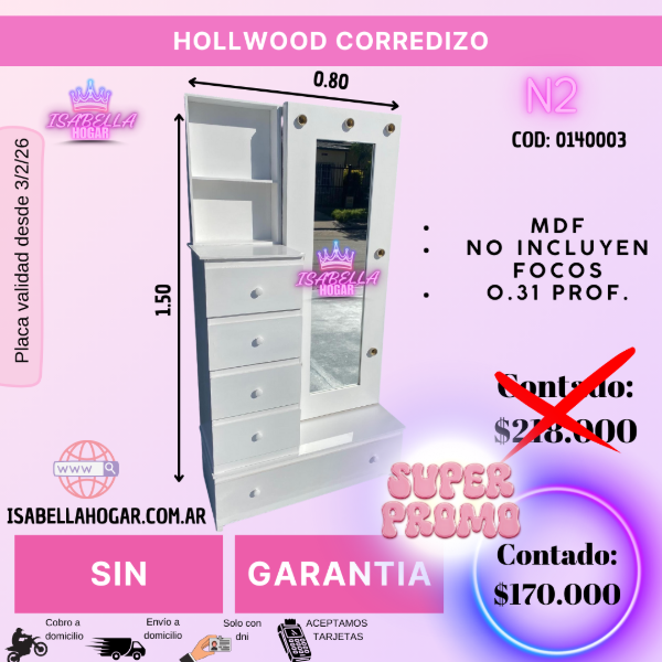 Producto - HOLLYWOOD CORREDIZO N2