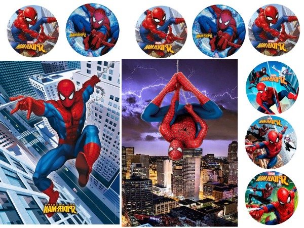 Producto - LAMINA TORTA RECTANGULAR O CAKE PIÑATA SPIDERMAN HOMBRE ARAÑA 1