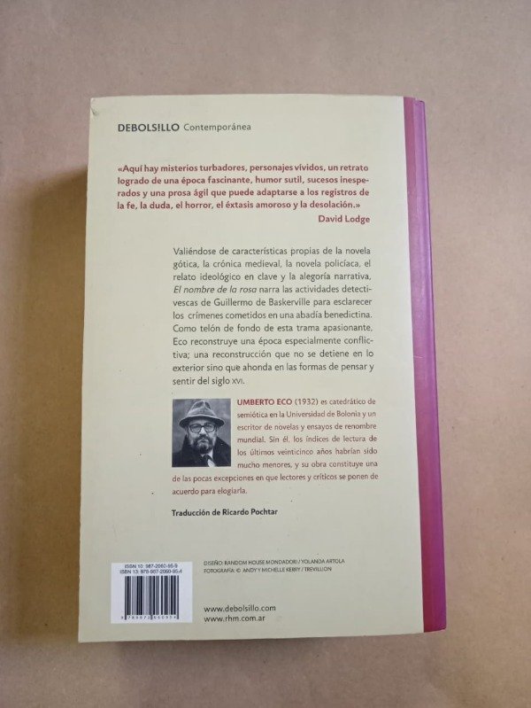 Producto - El nombre de la rosa - Umberto Eco - Debolsillo 2010 - 1