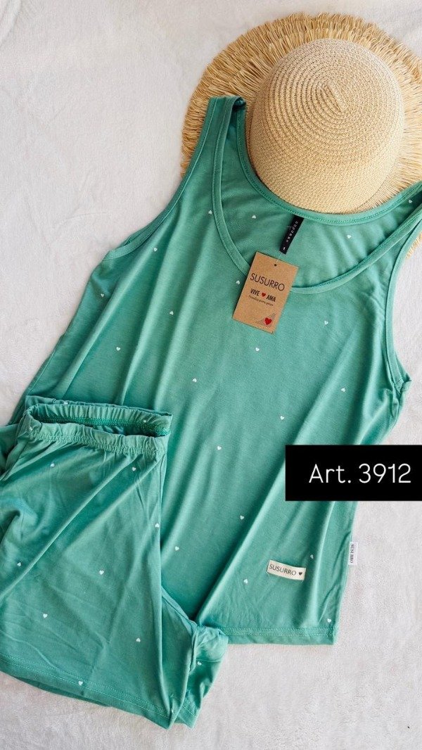 Producto - Pijama modal susurro verde T.8