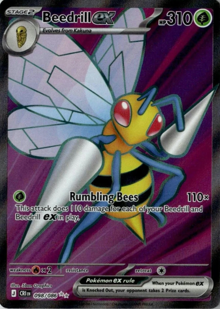 Producto - Beedrill ex (098/086) [Mega Evolution: Chaos Rising]